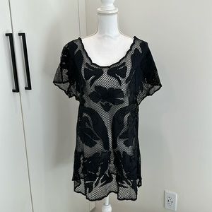 Anthropology black dress, tunic, top